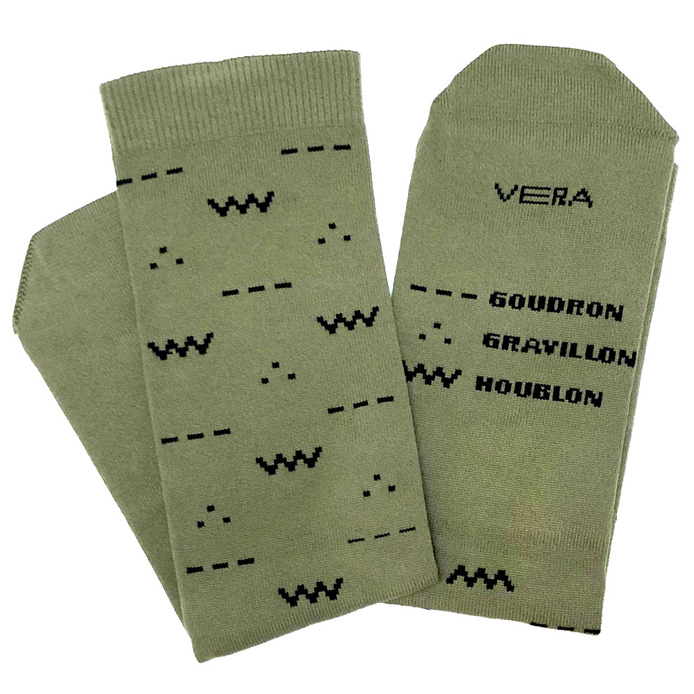 chaussette vélo cycling socks gravel kaki