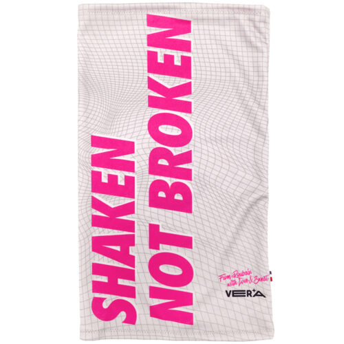 Shaken not broken rose et mesh pavés tour de cou