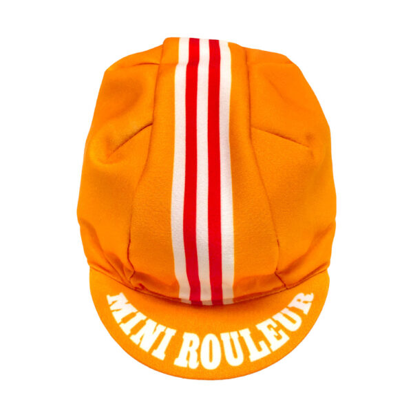 casquette mini rouleur bébé et enfant look rétro et orange