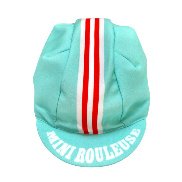 casquette mini rouleuse bébé et enfant fille bleu turquoise