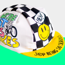 80s cycling hat vintage look kids on bikes