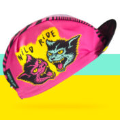 wild ride cycling cap pink crazy cat