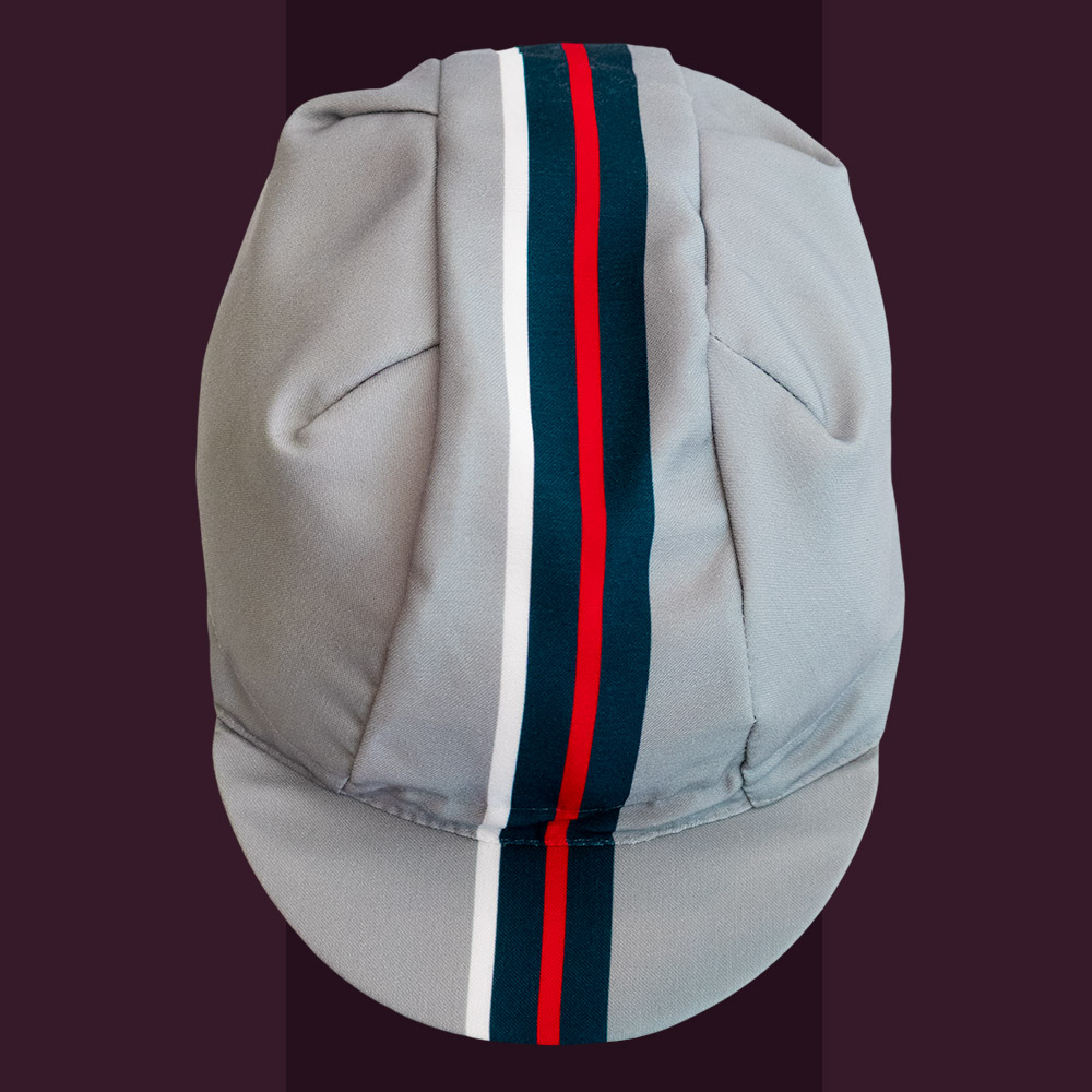 cycling-cap-classics-gris-dessus casquette velo gris pour le quotidien