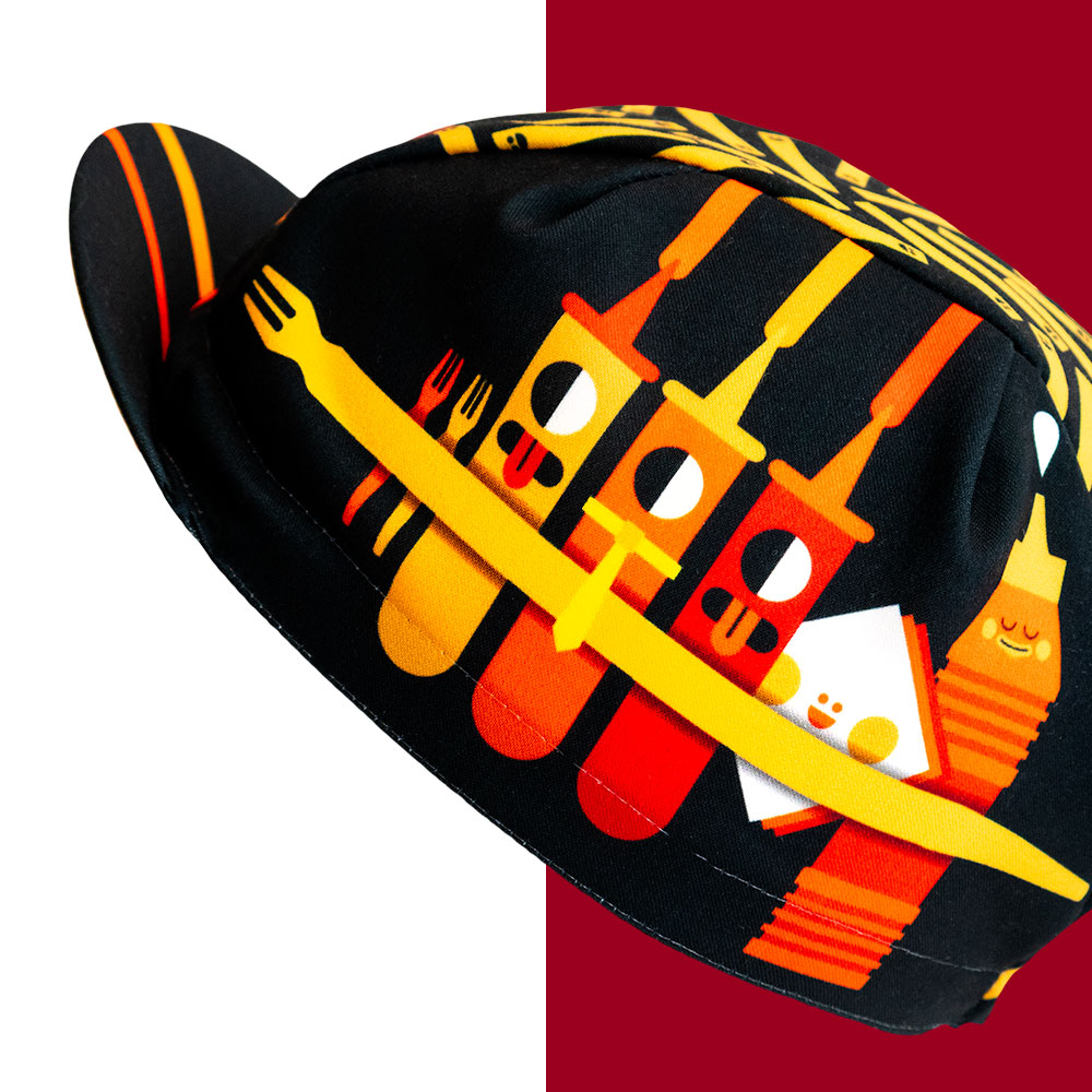 frites-casquette-velo-gauche frites à l'arrivée casquette velo made in france