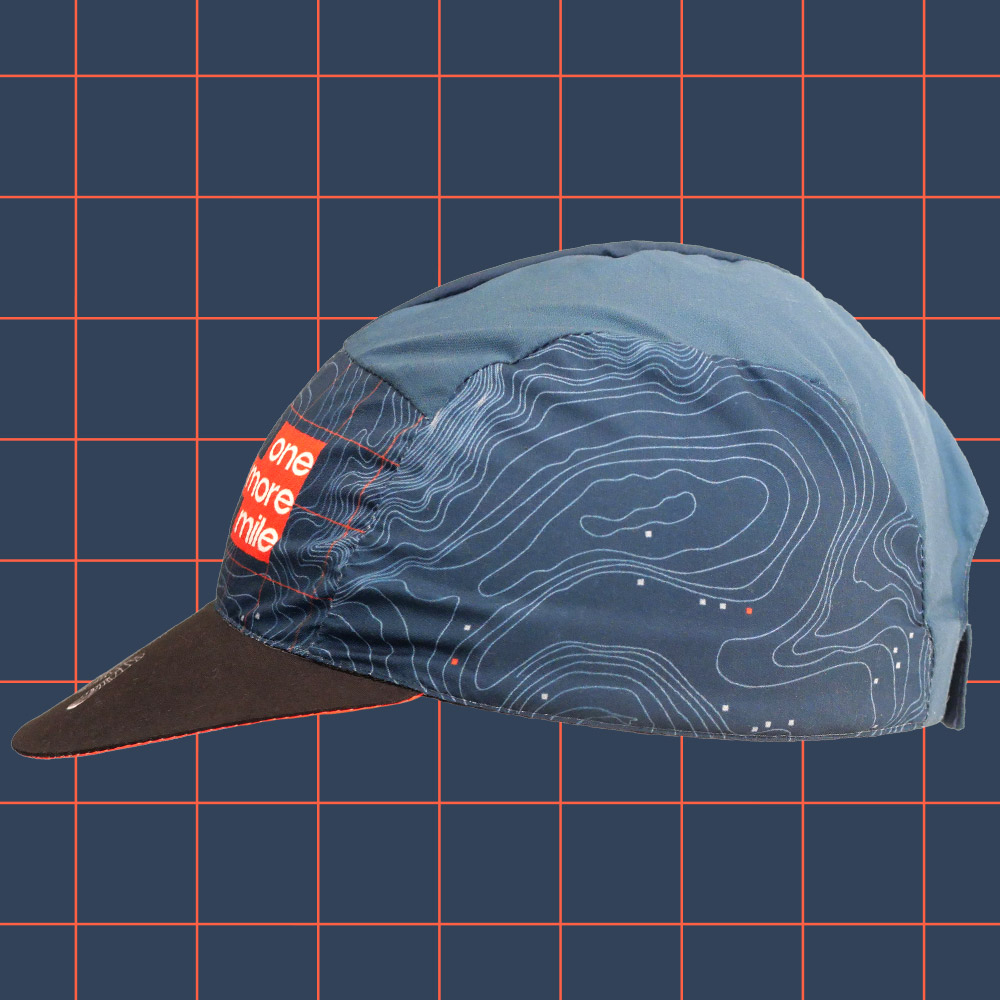 running-hat-one-more-mile-blue-left casquette running one more mile bleu