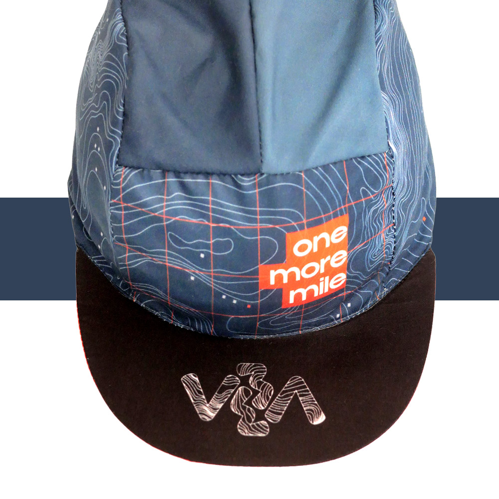running-hat-one-more-mile-blue-top casquette running one more mile bleu