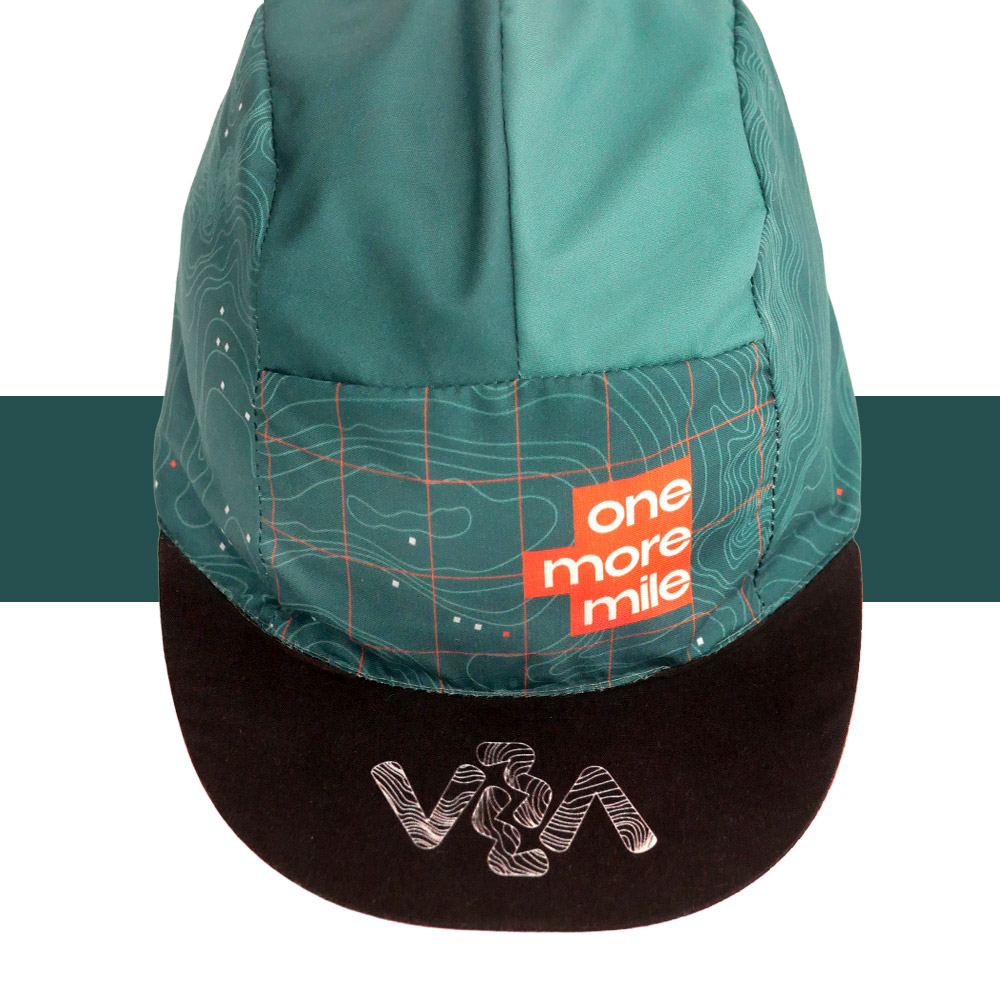 running-hat-one-more-mile-green-top casquette running one more mile vert